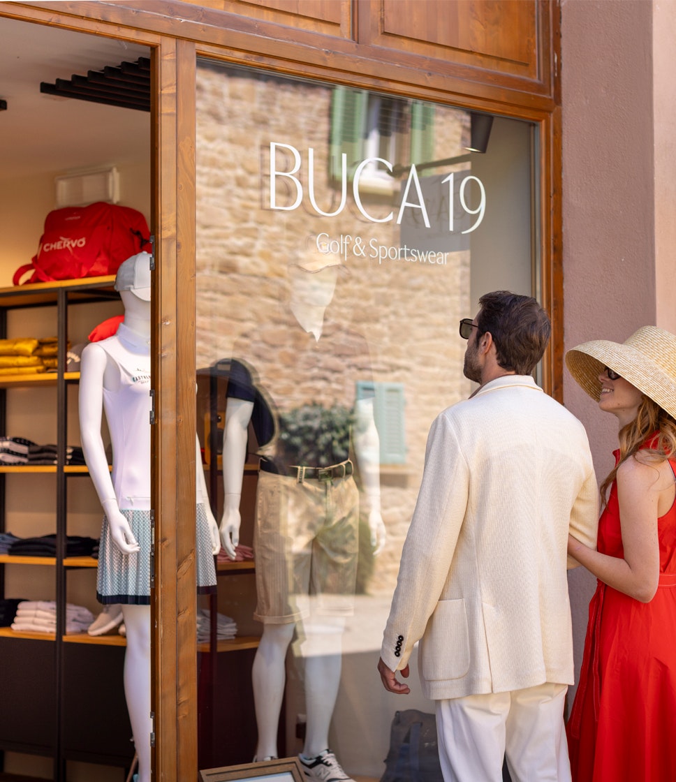Shopping experience in the medieval village of Castelfalfi in Tuscany